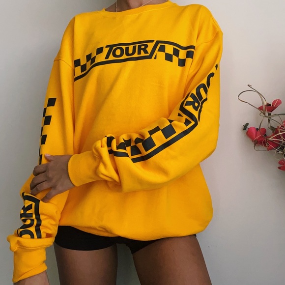 🏁SOLD🏁 CUTE & TRENDY Yellow Justin Bieber Jumper - Picture 3 of 6